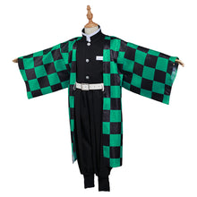 Laden Sie das Bild in den Galerie-Viewer, Kimetsu no Yaiba Kamado Demon Slyer Tanjirou Kinder Kimono Cosplay Halloween Karneval Outfits