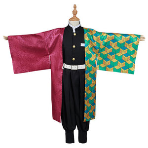 Kinder Kimono Demon Slayer Kimetsu no Yaiba Tomioka Giyuu Cosplay Halloween Karneval Kostüm