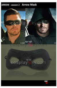 Green Arrow Oliver Queen Cosplay Kostüm + Blinder Augen Fleck + Stiefel + Köcher