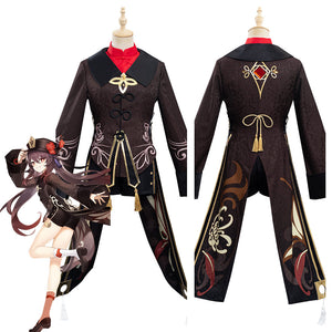 Genshin Impact HuTao Kostüm Cosplay Halloween Karneval Outfits