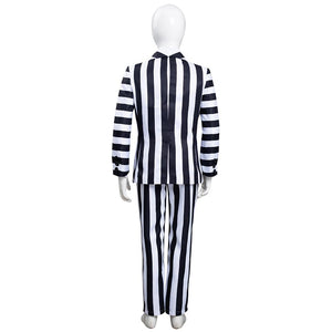 Kinder Beetlejuice Cosplay Kostüm Stripped Halloween Karneval Anzug