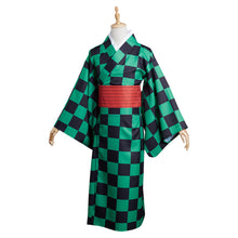 Laden Sie das Bild in den Galerie-Viewer, Demon Slayer Kamado Tanjirou Cosplay Kostüm Outfits Halloween Karneval Kimono