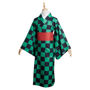 Demon Slayer Kamado Tanjirou Cosplay Kostüm Outfits Halloween Karneval Kimono