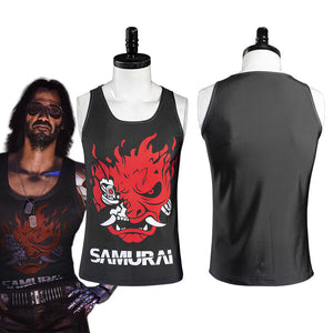 Cyberpunk 2077 Johnny Silverhand Weste Cosplay Kostüm Sommer T-Shirt