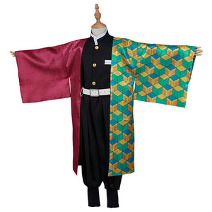 Kinder Kimono Demon Slayer Kimetsu no Yaiba Tomioka Giyuu Cosplay Halloween Karneval Kostüm