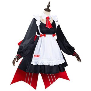 Genshin Impact x KFC Noelle Dienstmädchen Kleid Cosplay Halloween Karneval Kostüm