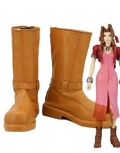 Laden Sie das Bild in den Galerie-Viewer, Final Fantasy VII 7 Aerith Aeris Gainsborough Stiefel Cosplay Schuhe Version A