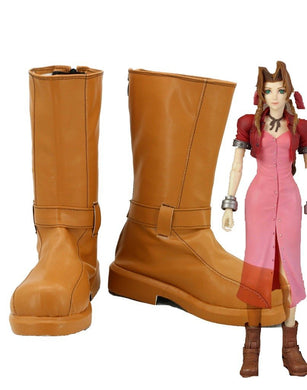 Final Fantasy VII 7 Aerith Aeris Gainsborough Stiefel Cosplay Schuhe Version A