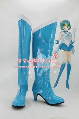 Sailor Moon Kino Makoto Jupiter Schuhe Cosplay Stiefel Schuhe Hellblau
