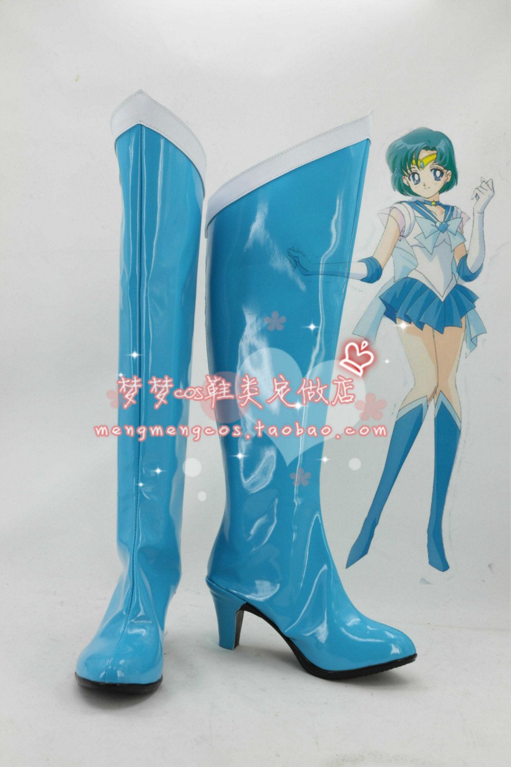 Sailor Moon Kino Makoto Jupiter Schuhe Cosplay Stiefel Schuhe Hellblau