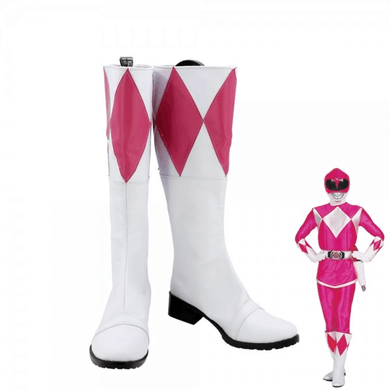 Mighty Morphin Rosa Power Rangers Kimberly Hart Stiefel Cosplay Schuhe