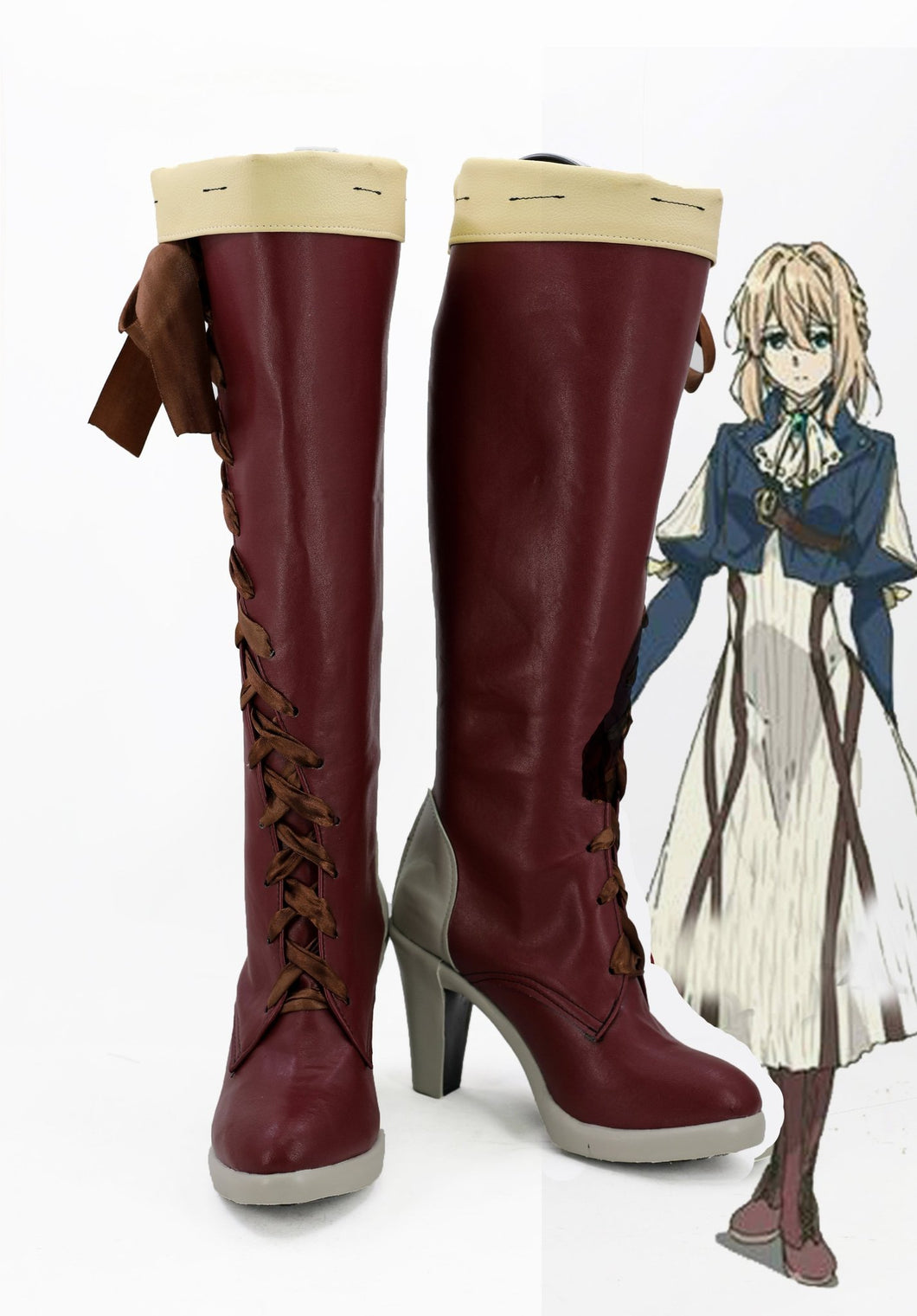 Violet Evergarden Vaioretto Evagaden Violet Stiefel Cosplay Schuhe Stiefel