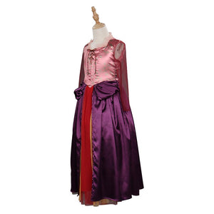 Kinder Sarah Sanderson Hocus Pocus Cosplay Mädchen Halloween Karneval Kleid