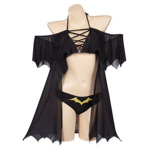 Bruce Wayne Badeanzug Batman Erwachsene Damen 3tlg. Bademode