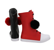 Laden Sie das Bild in den Galerie-Viewer, Batman Harley Quinn Stiefel Cosplay Schuhe Stiefel ROT SCHWARZ