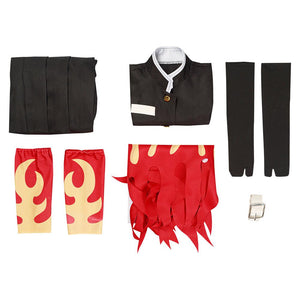 Demon Slayer Kimetsu no Yaiba Rengoku Kyoujurou Kinder Cosplay Kostüm Halloween Karneval Kostüm