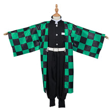 Laden Sie das Bild in den Galerie-Viewer, Kimetsu no Yaiba Kamado Demon Slyer Tanjirou Kinder Kimono Cosplay Halloween Karneval Outfits