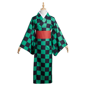 Demon Slayer Kamado Tanjirou Cosplay Kostüm Outfits Halloween Karneval Kimono