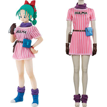 Laden Sie das Bild in den Galerie-Viewer, Dragon Ball Z Bulma Cosplay Kostüme Outfits Halloween Karneval Kleid