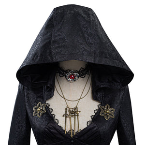 Resident Evil Village Bela Dimitrescu Schwarz Kleid Cosplay Kostüm Vampire Kleid