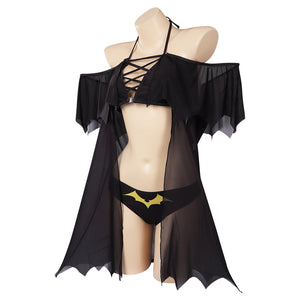 Bruce Wayne Badeanzug Batman Erwachsene Damen 3tlg. Bademode