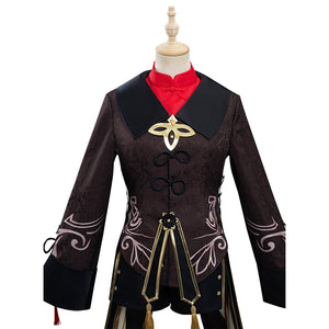 Genshin Impact HuTao Kostüm Cosplay Halloween Karneval Outfits