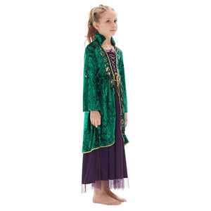 Kinder Winifred Sanderson Hocus Pocus Cosplay Kostüme Halloween Karneval Kleid