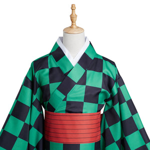 Demon Slayer Kamado Tanjirou Cosplay Kostüm Outfits Halloween Karneval Kimono