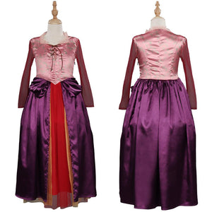 Kinder Sarah Sanderson Hocus Pocus Cosplay Mädchen Halloween Karneval Kleid