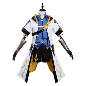 Genshin Impact Albedo Kostüm Halloween Karneval Cosplay Outfits