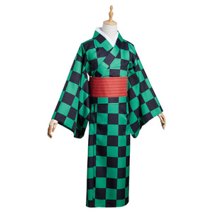 Demon Slayer Kamado Tanjirou Cosplay Kostüm Outfits Halloween Karneval Kimono