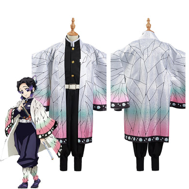 Demon Slayer Kimetsu no Yaiba Kochou Shinobu Kinder Mädchen Cosplay Kostüm Halloween Karneval Kostüm Set