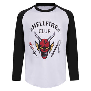 Stranger Things 4 (2022) Hellfire Club Langarm Top Halloween Karneval T-Shirt