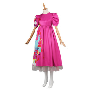 Film 2023 Barbie Margot Robbie Cosplay rosa Kleid Halloween Karneval Outfits