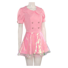 Laden Sie das Bild in den Galerie-Viewer, Barbie Film 2023 Cosplay rosa Kleid Halloween Karneval Outfits 2tlg. originelles Kleid