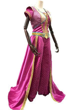 Laden Sie das Bild in den Galerie-Viewer, Aladdin 2019 Prinzessin Jasmin Kleid Cosplay Kostüm Delux