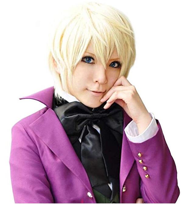 Black Butler 2 II Alois Trancy Cosplay Perücke Gold Kurz Haare