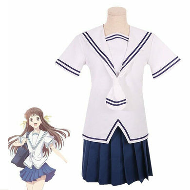 Anime Fruits Basket Tohru Honda Tooru Cosplay Kostüm Summer Schuluniform Matrosenuniform Mädchen
