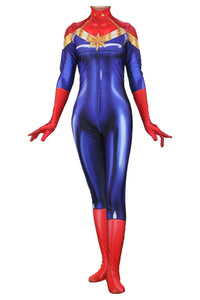 Captain Marvel Superhero Carol Danvers Jumpsuit Cosplay Kostüm