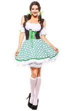 Laden Sie das Bild in den Galerie-Viewer, Damen Dirndl Trachtenkleid für Oktoberfest Mottoparty Karneval Kostüm