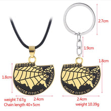 Laden Sie das Bild in den Galerie-Viewer, Death Stranding Necklace Schlüsselanhänger Halskette American Map Keychains Halskette