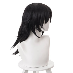 Demon Slayer Kimetsu no Yaiba Giyuu Tomioka Perücke Schwarz Cosplay Perücke Kurz Haar