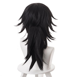 Demon Slayer Kimetsu no Yaiba Giyuu Tomioka Perücke Schwarz Cosplay Perücke Kurz Haar