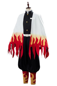 Demon Slayer Kimetsu no Yaiba Kyojuro Rengoku Kostüm Cosplay Kostüm Set