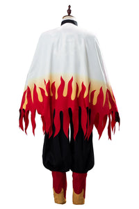 Demon Slayer Kimetsu no Yaiba Kyojuro Rengoku Kostüm Cosplay Kostüm Set