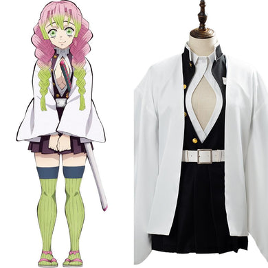 Demon Slayer Kimetsu no Yaiba Mitsuri Kanroji Kostüm Cosplay Kostüm Set