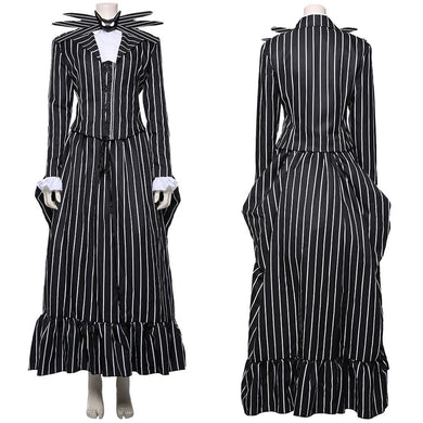 Der Albtraum vor Weihnachten The Nightmare Before Christmas Jack Skellington Damen Kleid Cosplay Kostüm für Damen