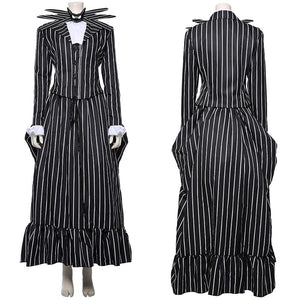 Der Albtraum vor Weihnachten The Nightmare Before Christmas Jack Skellington Damen Kleid Cosplay Kostüm für Damen