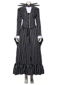 Der Albtraum vor Weihnachten The Nightmare Before Christmas Jack Skellington Damen Kleid Cosplay Kostüm für Damen
