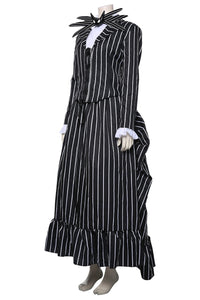 Der Albtraum vor Weihnachten The Nightmare Before Christmas Jack Skellington Damen Kleid Cosplay Kostüm für Damen